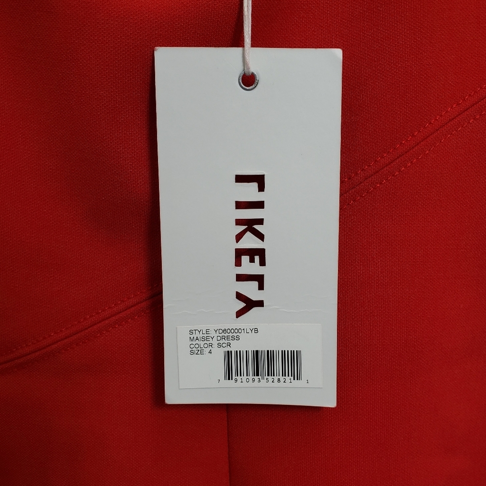NWT Likely Maisey One Shoulder Bodycon Mini Dress Scarlet Red Size 4 - Picture 9 of 14